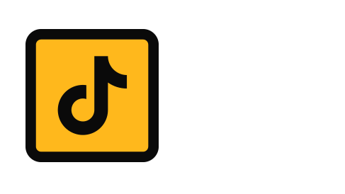 TikTok-Icon in schwarz-gelb