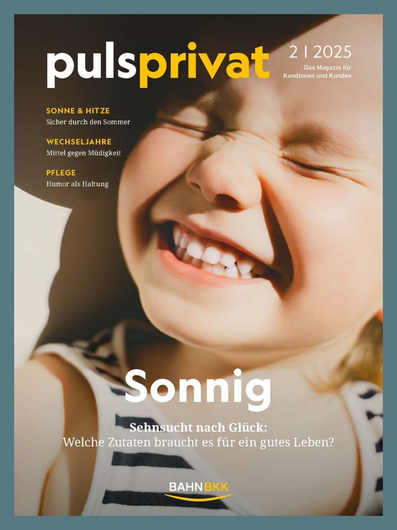 Titelseite von pulsprivat, dem Kundenmagazin der BAHN-BKK, Ausgabe 2/2025