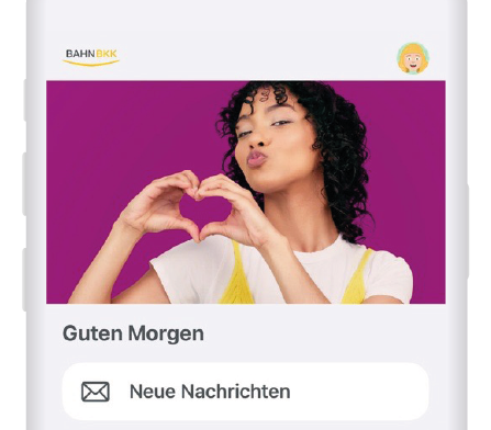 Startbildschirm der App