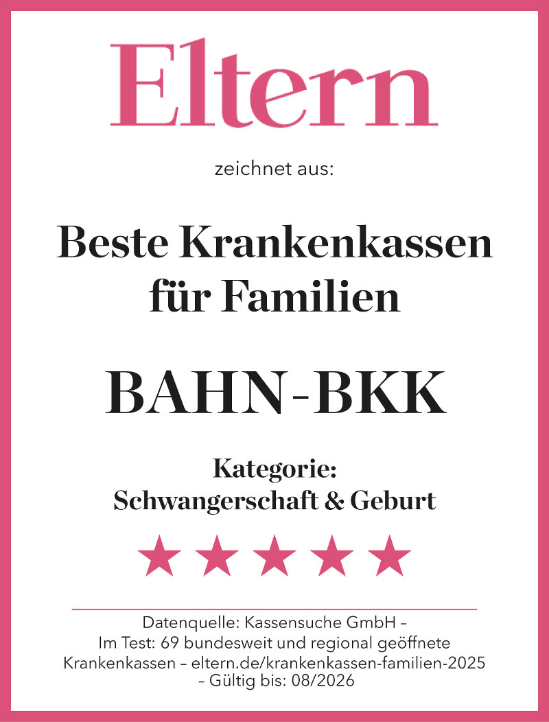 Siegel der Zeitschrift ELTERN in der Kategorie Schwangerschaft & Geburt