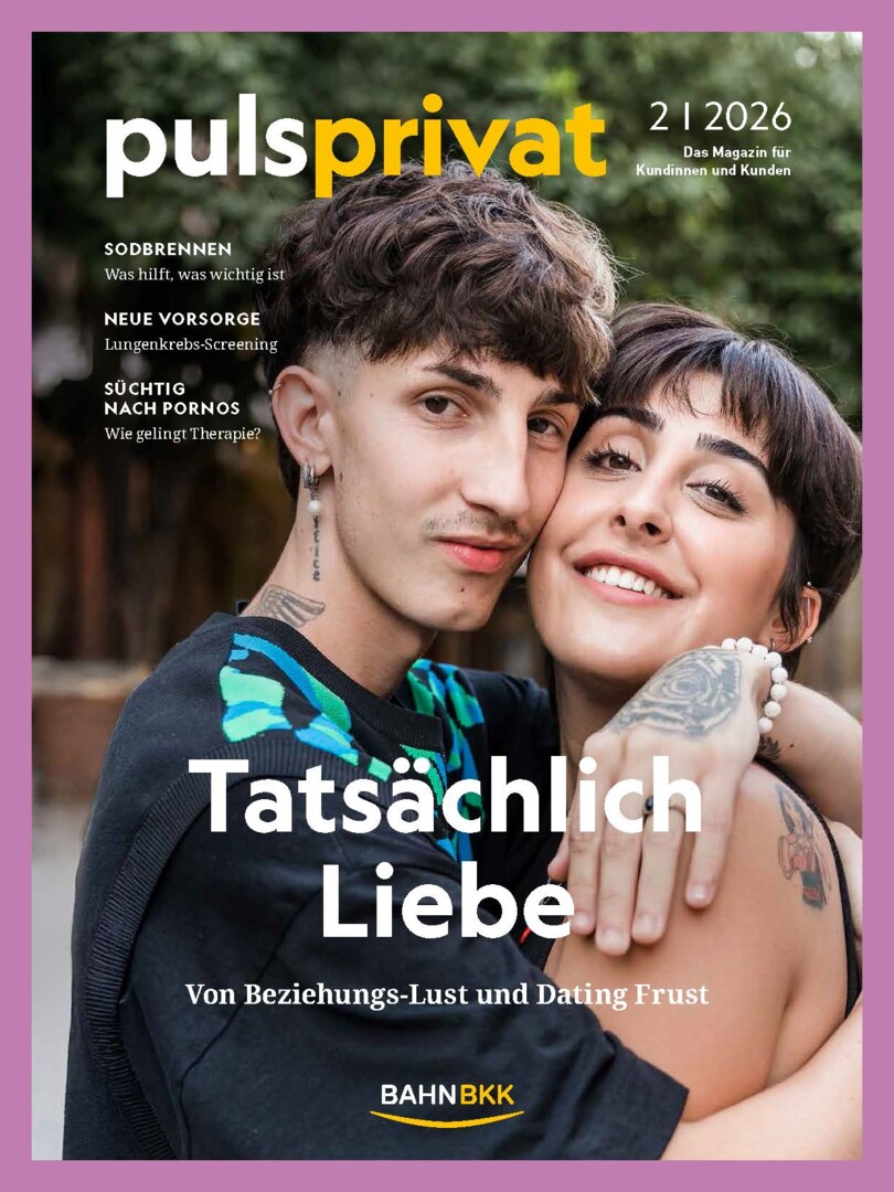 Titelseite von pulsprivat 2/2026, dem Kundenmagazin der BAHN-BKK
