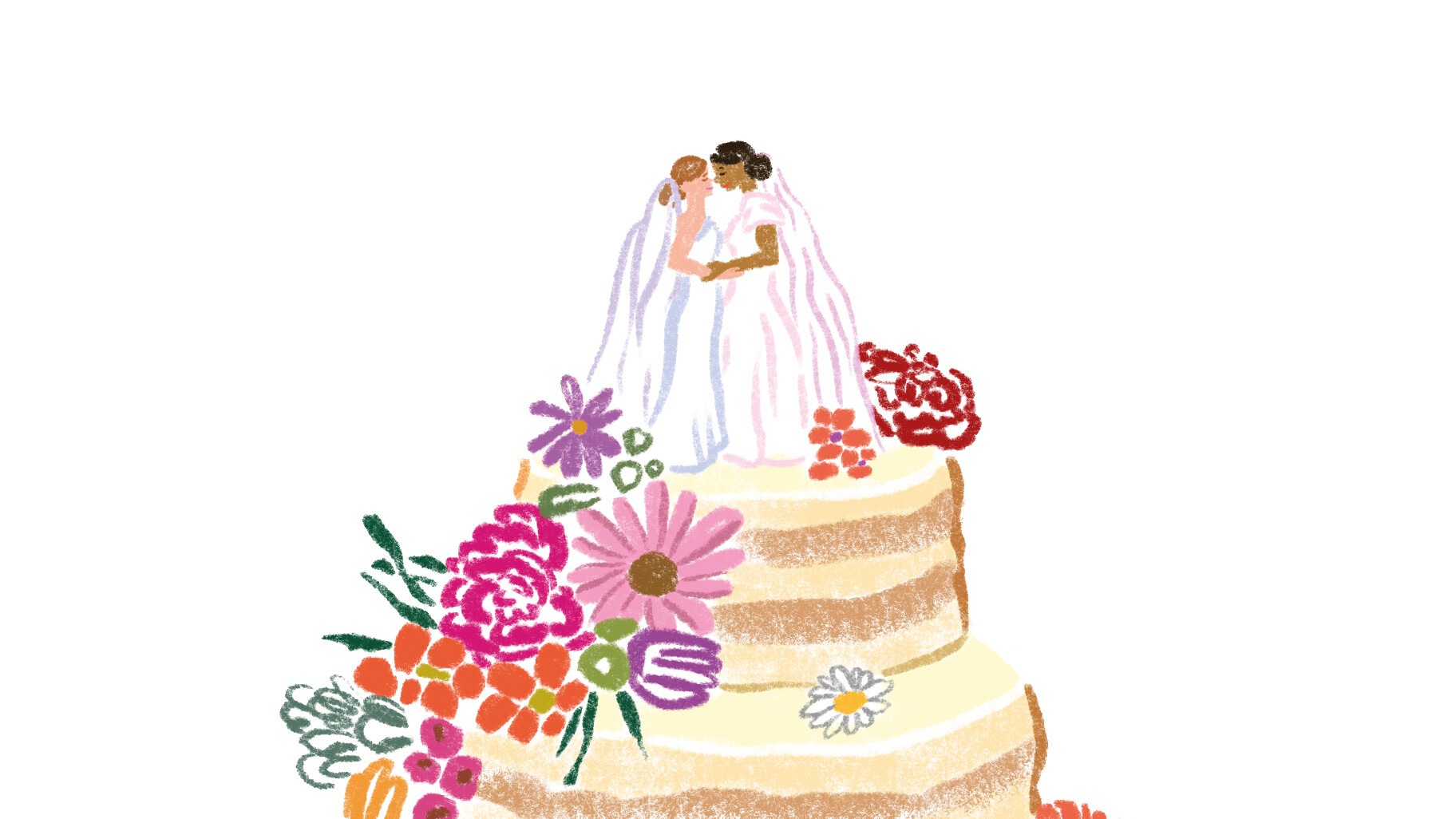 Grafik einer Hochzeitstorte
